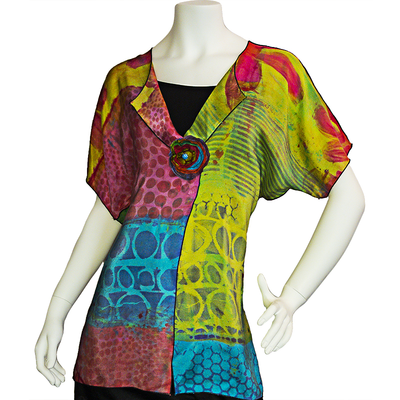 Kimono Jacket (Item 2423) - Jill Stern Wearable Art