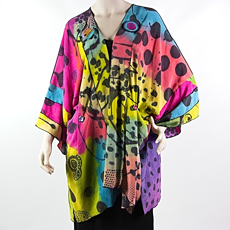Coat of Many Colors - Incredible Wrap with sewn side seams and sleeves ...